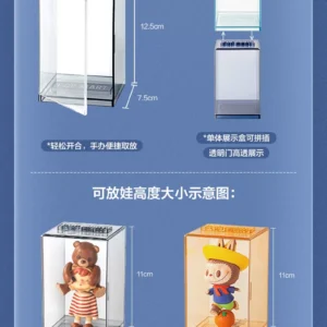 Popmart Pop Single Display Box Set Blind Box Figure Colorful Storage Dustproof Display Box