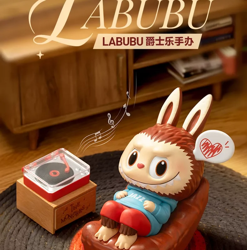 Popmart Labubu Jazz Musician Figure Desktop Ornament Toy Gift Labubu
