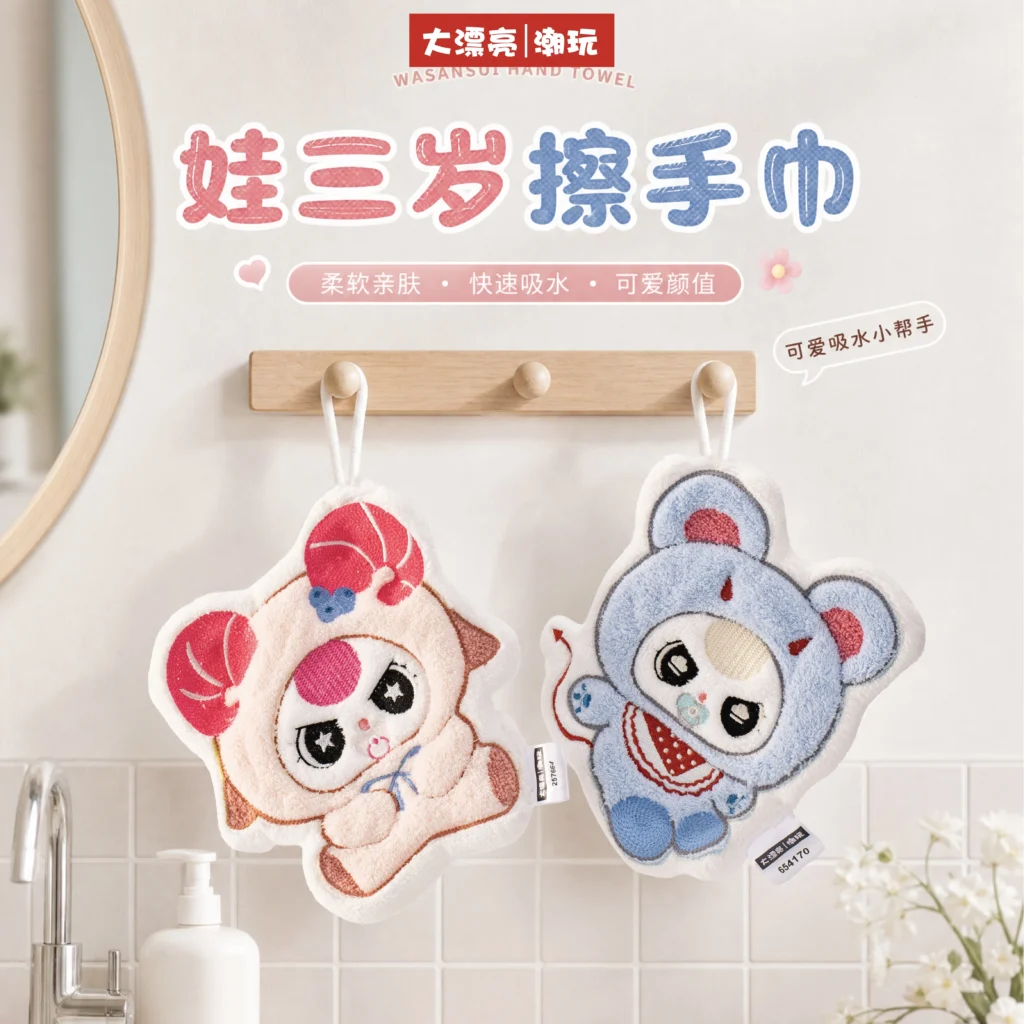 Baby Three hand towel household bathroom kitchen water-absorbent quick-drying handkerchief