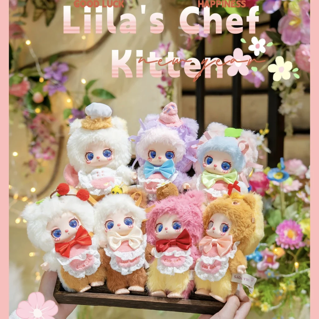 Lilla V4 Dessert Chef Kitten Vinyl Plush Trendy Blind Box Cute Girl Doll Gift