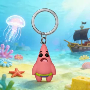 Funko Spongebob Patrick Star Keychain Pendant Peripheral Trendy Toy Figure Bag Decoration Doll Gift