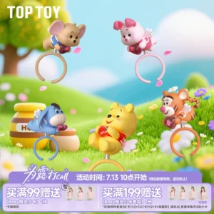 TOPTOY Winnie the Pooh Forest Little Angel Series Ring Blind Box Disney Trendy Peripheral Gift Valentine's Day
