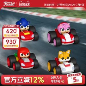 Funko Sonic the Hedgehog Knuckles Tails Amy Merchandise Figurines Racing Car Ornaments Dolls Gifts