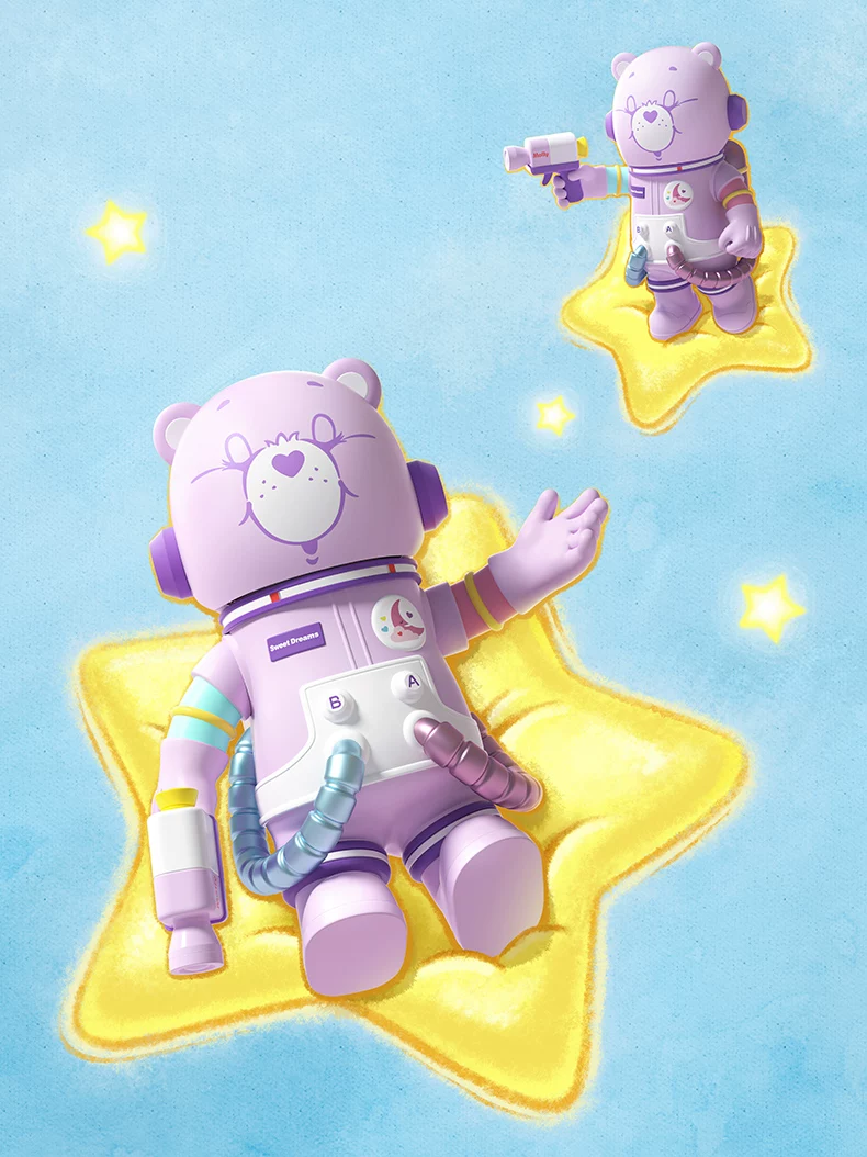 Popmart Mega Space Molly 400%+100% Sweet Dream Bear Ornament Gift - Image 4