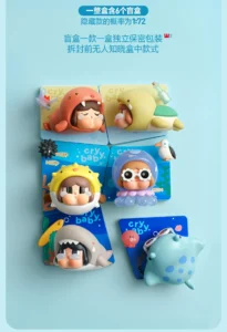 Popmart Crybaby Tears into the Sea Series Refrigerator Magnet Blind Box Home Accessories Gift