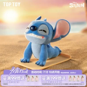 TOPTOY Stitch Vitality Yoga Series Blind Box Lilo and Stitch Peripheral Flocking Figures Desktop Ornaments Gifts