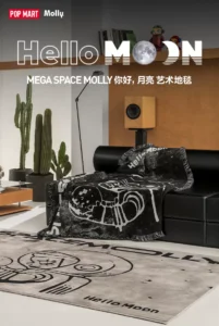 Popmart Mega Space Molly Hello, Moon Art Carpet Home Accessories
