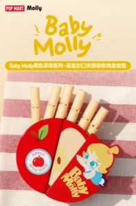 Popmart Baby Molly Fruit Scented Blind Box Sealing Clip Magnetic Storage Box Set
