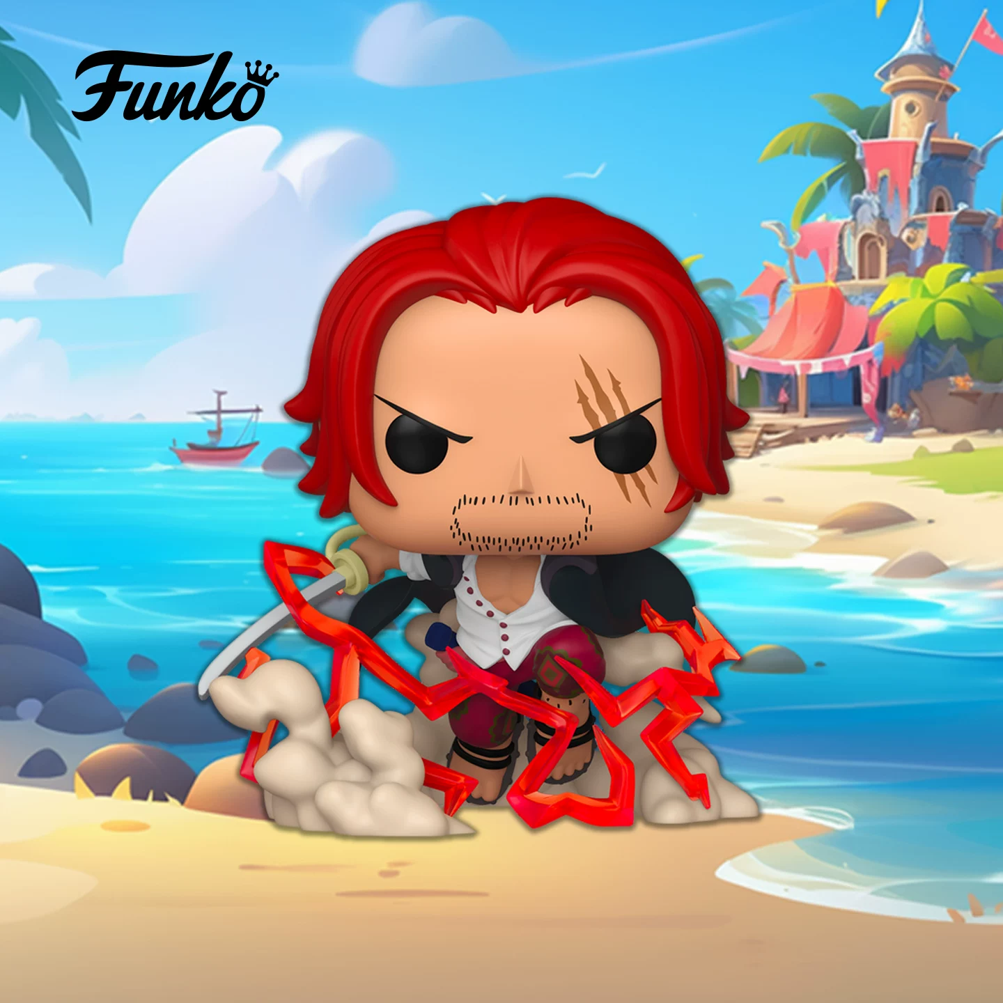 Funko Pop One Piece Red-Haired Shanks One Piece Japanese Anime Peripheral Figure Trendy Toy Decoration Doll Gift - Image 3