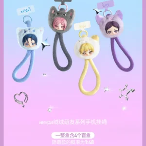 Popmart Aespa Plush Cute Friend Series Phone Lanyard Blind Box Toy Gift