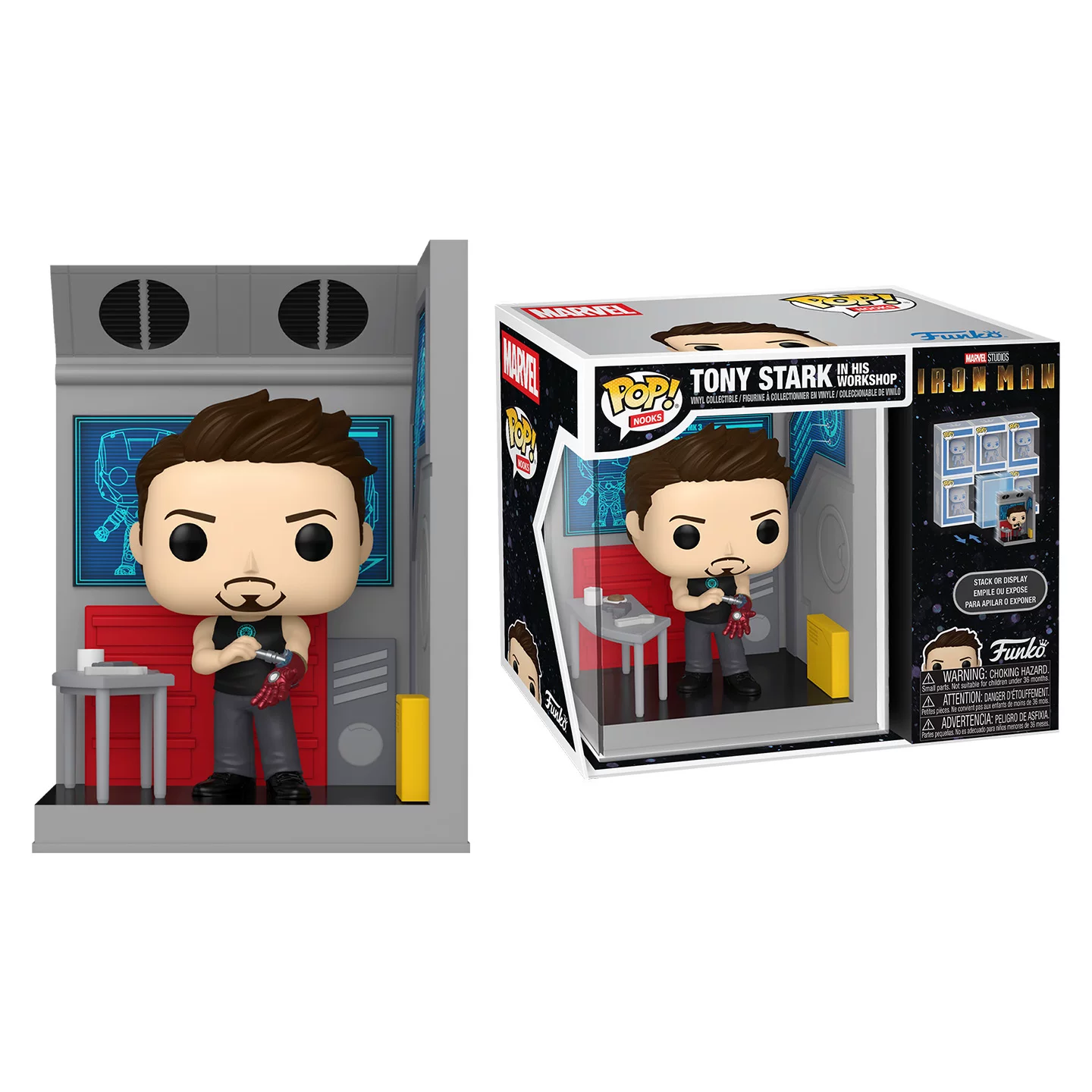 Funko Marvel Avengers Tony Iron Man 3D Miniature Scene Figure Ornament Doll Gift - Image 7