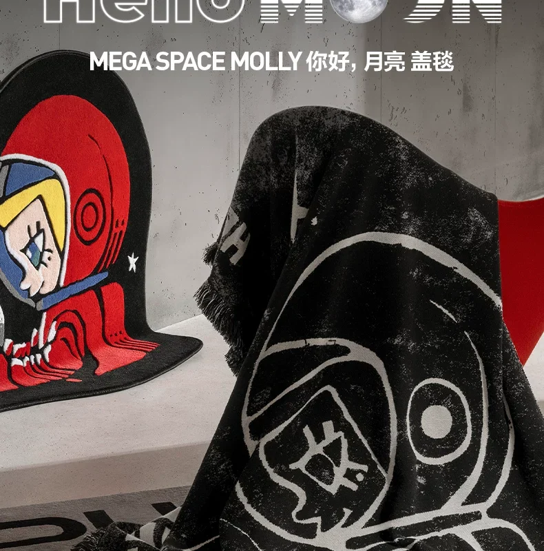 Popmart Mega Space Molly Hello, Moon Throw Blanket Home Gift