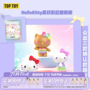TOPTOY HelloKitty summer rainbow candy cute fixed 3 pieces cute gift for girls