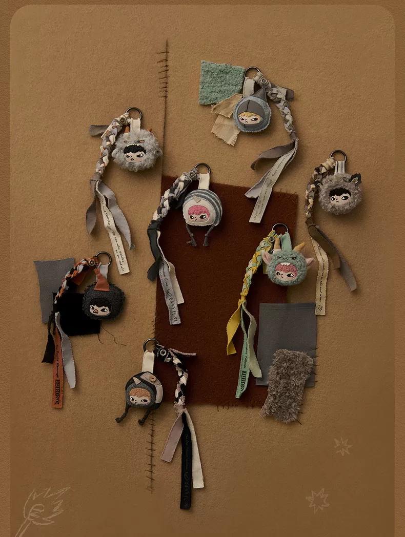 Popmart Little Wild Hirono Fog People Series Felt Pendant Blind Box Peripheral Gift - Image 3