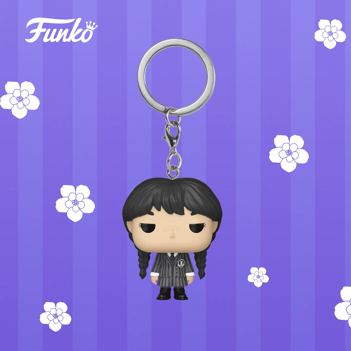 Funko Netflix Tv Series Wednesday Addams Keychain Peripheral Figurine Trendy Toy Pendant Doll Gift - Image 2