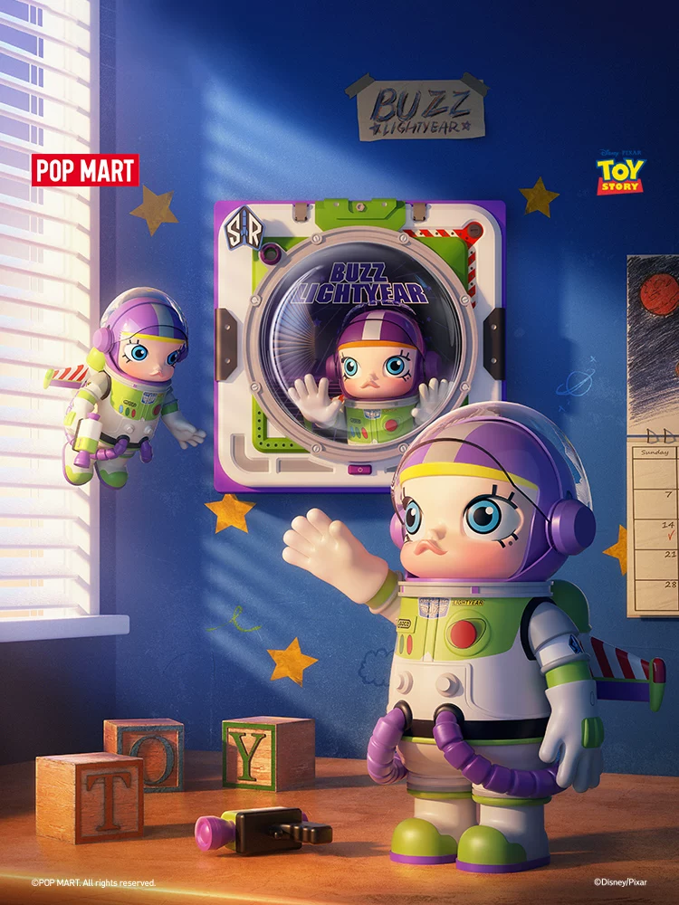 Popmart Mega Space Molly Buzz Lightyear "Overlooking the View" 3D Painting Regular Edition - Image 7