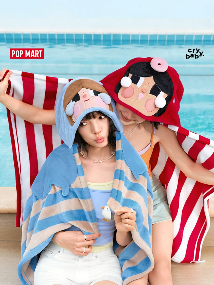 Popmart Crybaby Tears into the Sea Series 2-in-1 Neck Pillow Blanket Peripheral Gift - Image 7
