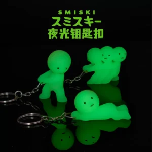 Corner Jun SMISKI luminous doll keychain bag trailer keychain chain trendy Japanese small pendant