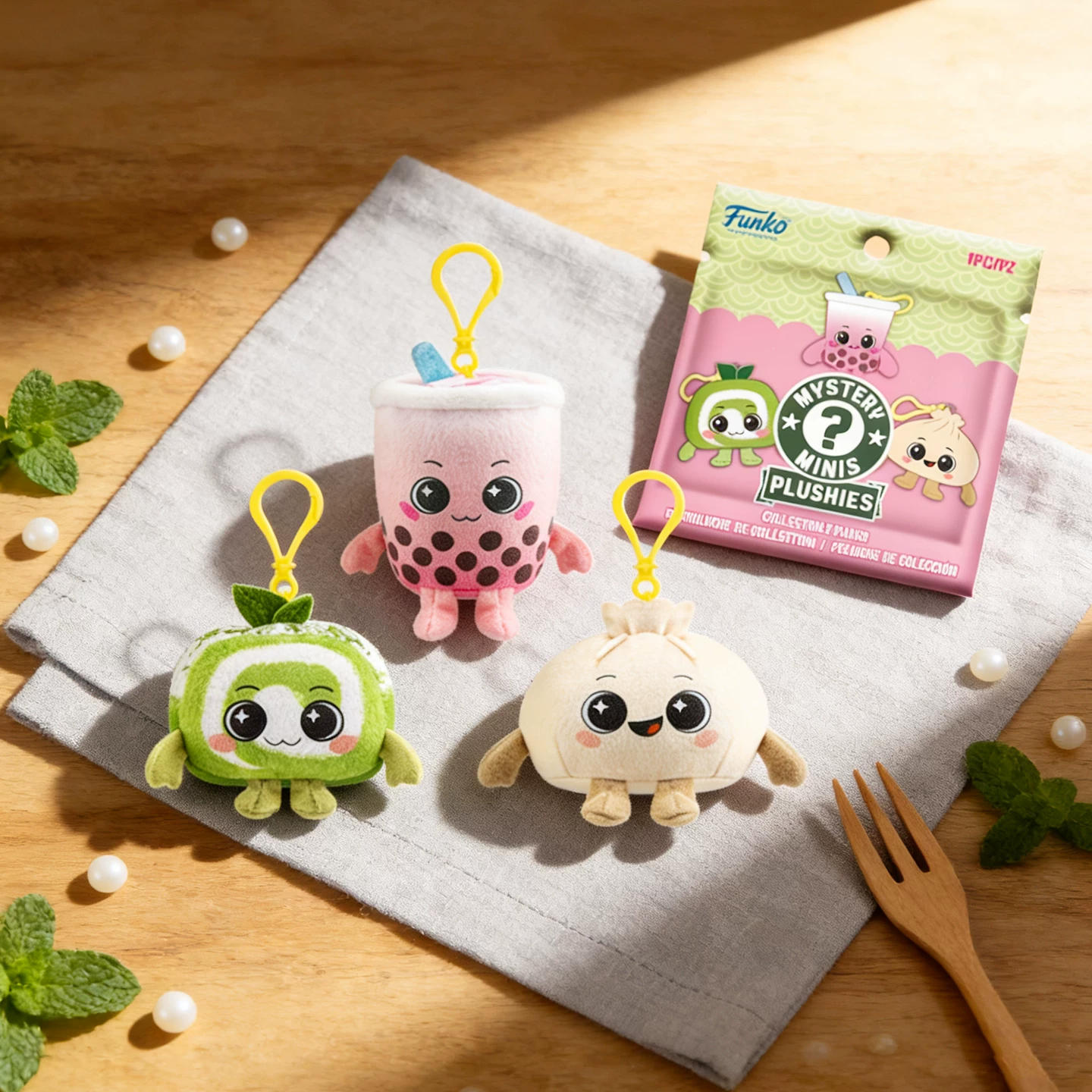 Funko Gamer Food Swiss Roll Dumpling Milk Tea Blind Box Figure Plush Pendant Bag Hanging Doll Gift - Image 5