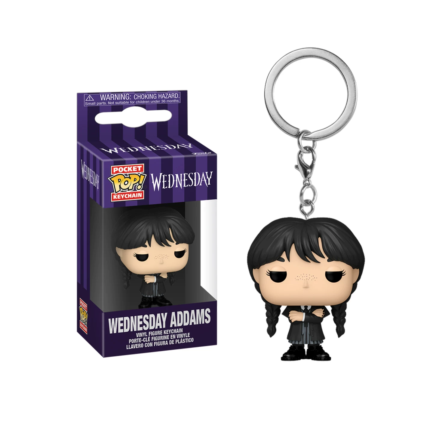 Funko American Tv Series Wednesday Addams Keychain Pendant Merchandise Figurine Trendy Toy Co-Branded Bag Charm Doll Gift - Image 5