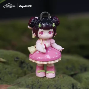 Qimengdao Youli Blue and White Porcelain Bag Hanging Elevator Figure Ornament Girl Gift Trendy Toy Doll