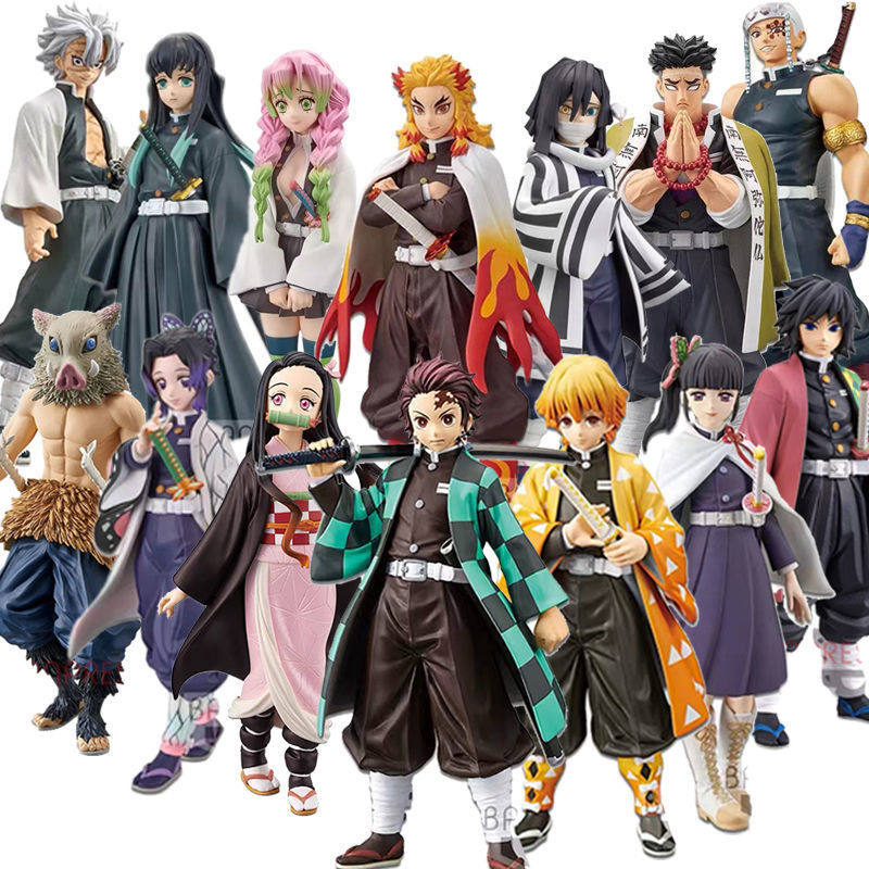 Demon Slayer Figure: Tanjiro, Nezuko, Agatsuma Zenitsu, Kyojuro Rengoku, Hashibira Inosuke, Anime Doll, Ornament, Gift