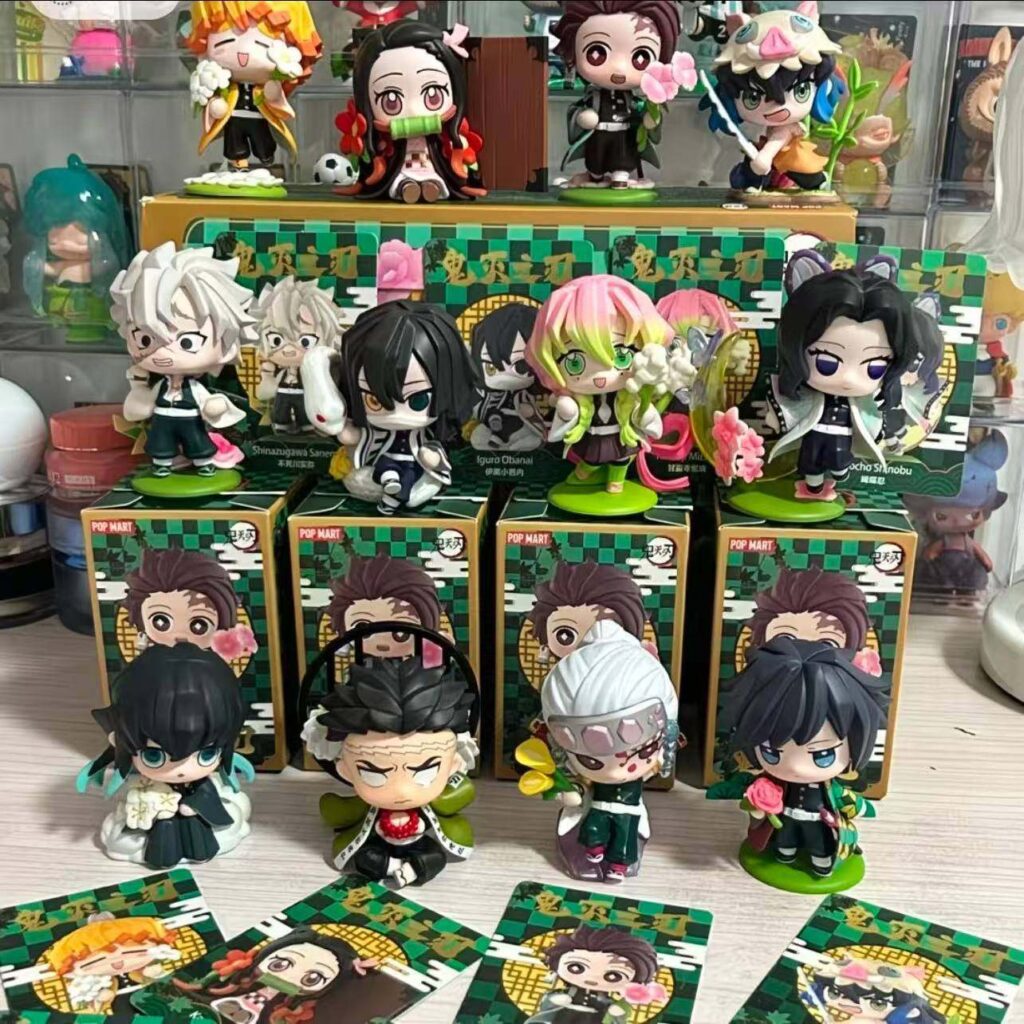 Demon Slayer: Kimetsu No Yaiba Birth Flower Blind Box Tanjiro Nezuko Zenitsu Gyutouji Inosuke Figure Peripheral Model Ornament Gift