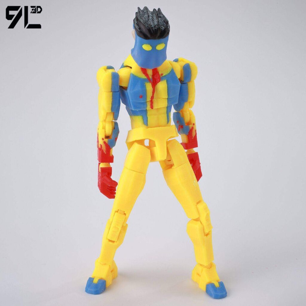 Invincible Young Hero 3D Printed Multi-Jointed Action Figure Superhero Movable Doll Anime Peripheral Toy Gift