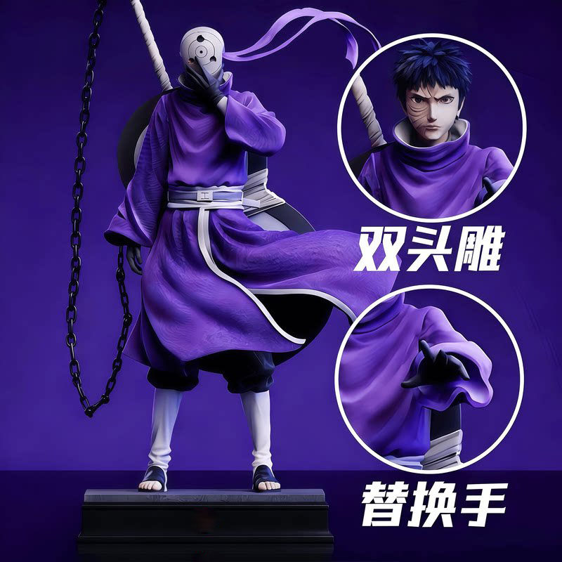 Df Ninja Uchiha Obito Hokage Figure Gk Statue Case Decoration Ninja Anime Peripheral Boys' Birthday Gift