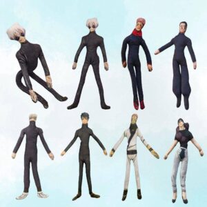 Jujutsu Kaisen Gojo Satoru Itadori Yuji Fushiguro Megumi Toge Inumaki Abstract Mouse Figurine with Built-In Skeleton, Portable