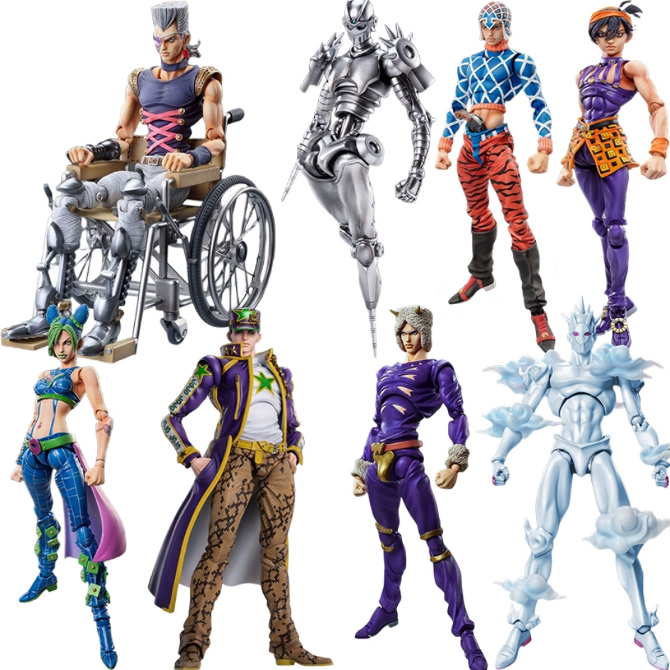 Super Realistic Movable Jojo's Bizarre Adventure Part 6 Stone Ocean Jotaro Kujo Action Figure Model Toy Ornament