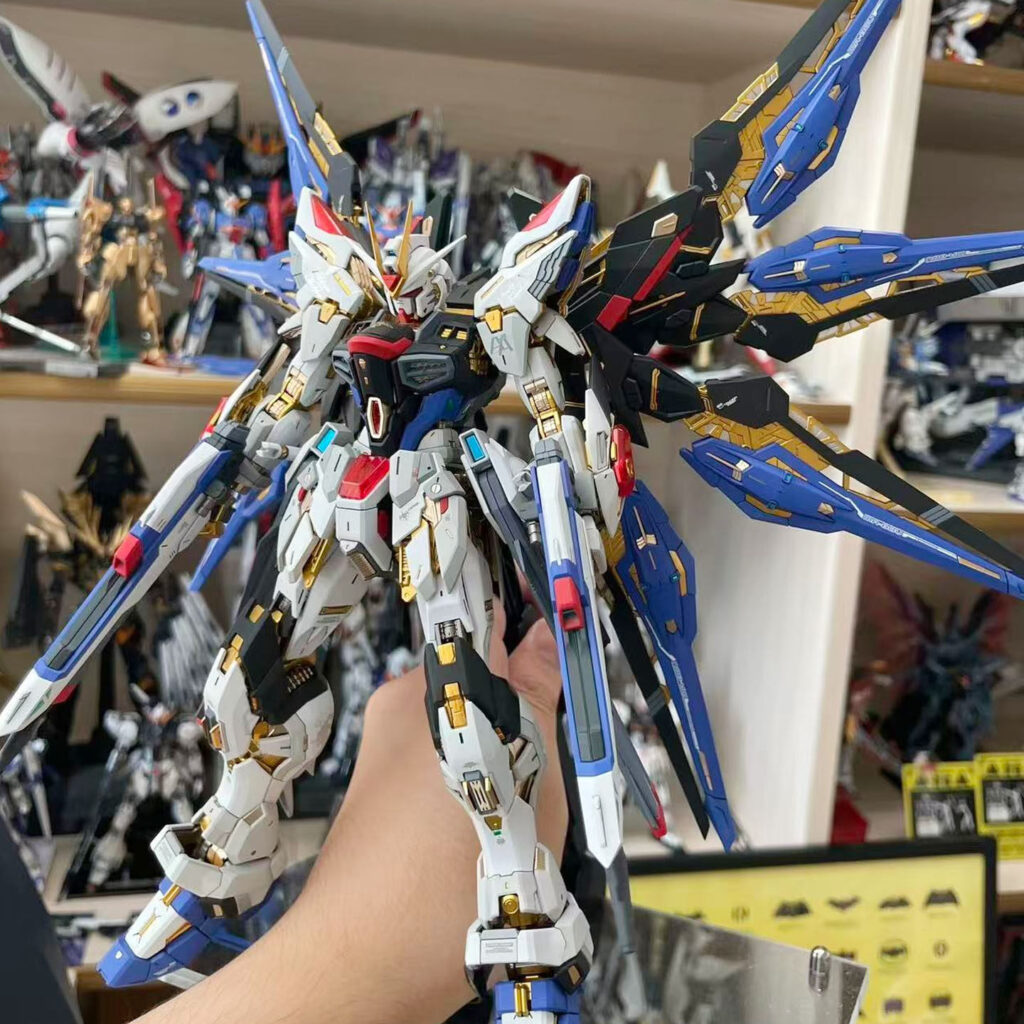 Gundam Model Mgex Strike Freedom Ice Blue White Snow Maiden Mb Red Dragon Barbatos Mecha Figure Assembly Toy