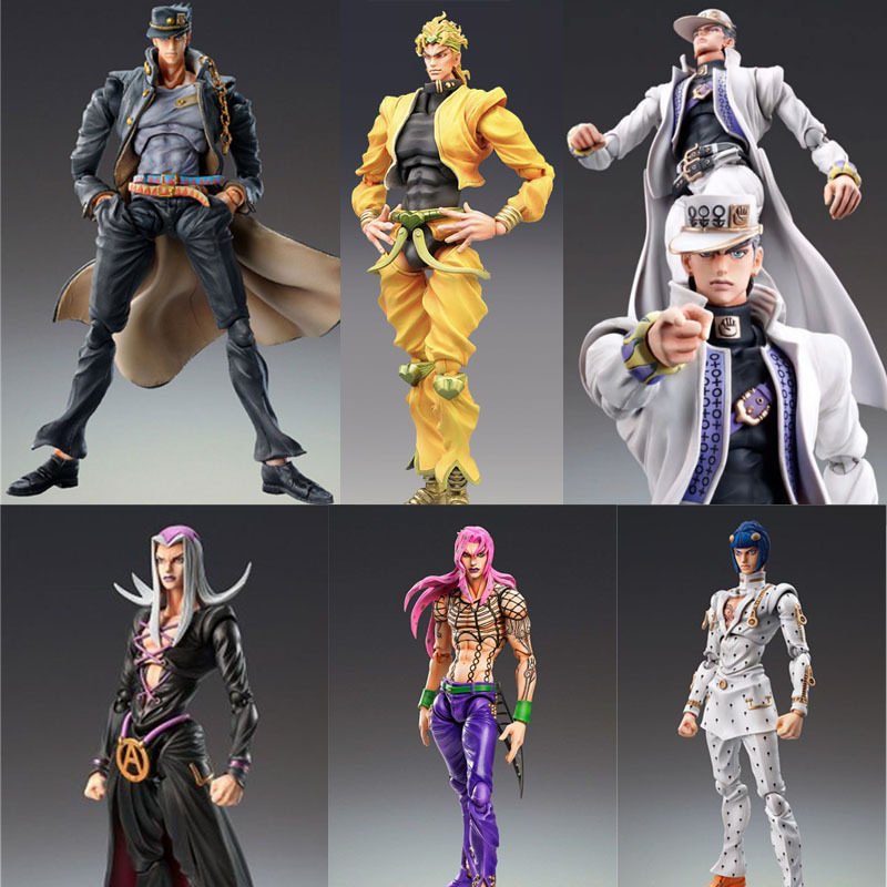 Jojo's Bizarre Adventure Brook Jojo Series Action Figure with Movable Joints Jotaro Model Doll Ornament