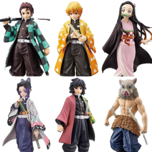 Demon Slayer: Kimetsu No Yaiba Tanjiro Kamado, Agatsuma Zenitsu, Nezuko Figurines, Anime Demon Blade, Case Decoration, Merchandise