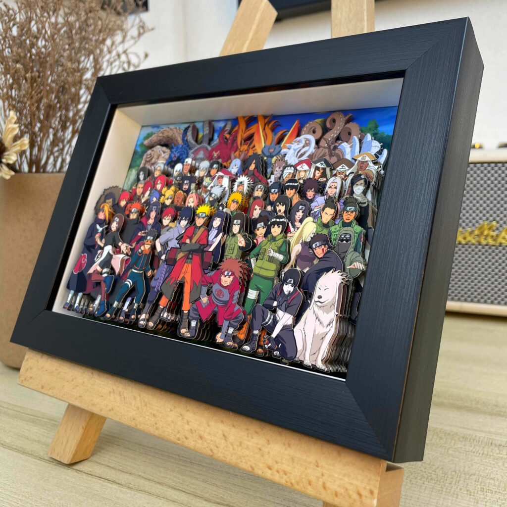 Naruto 3D Pop-Up Figure Merchandise: Naruto, Sasuke, Akatsuki, Itachi, Jiraiya, Birthday Gift for Boys, Display Stand