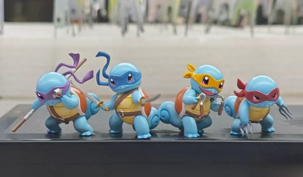 Replica Pokémon 100,000 Volt Four-Pokémon Set Squirtle Original Color Figure Collection
