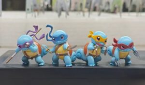 Replica Pokémon 100,000 Volt Four-Pokémon Set Squirtle Original Color Figure Collection