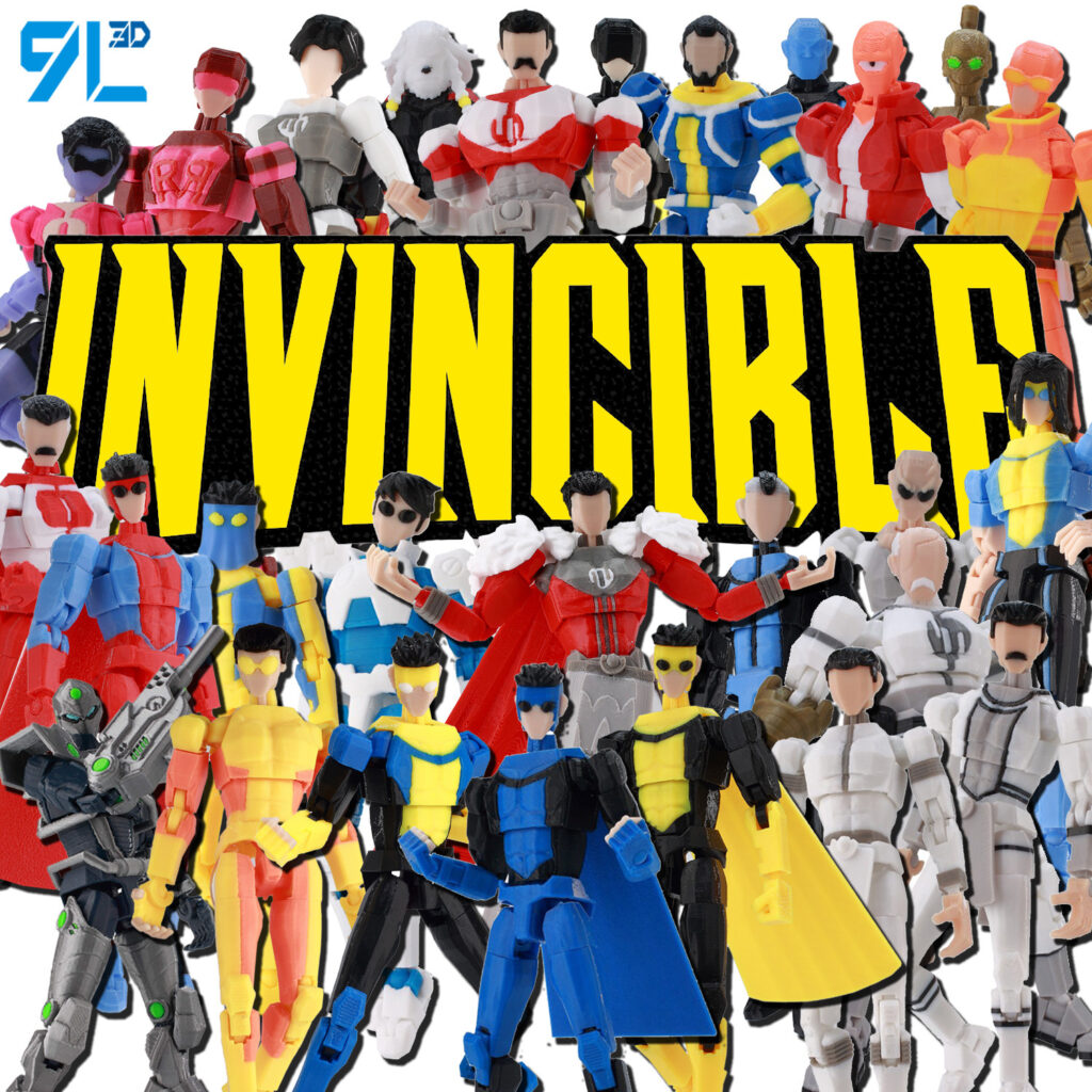 Invincible Young Hero Full Character 9L3D Printed Figure Multi-Jointed Action Figure Toy American Comic Titan 13
