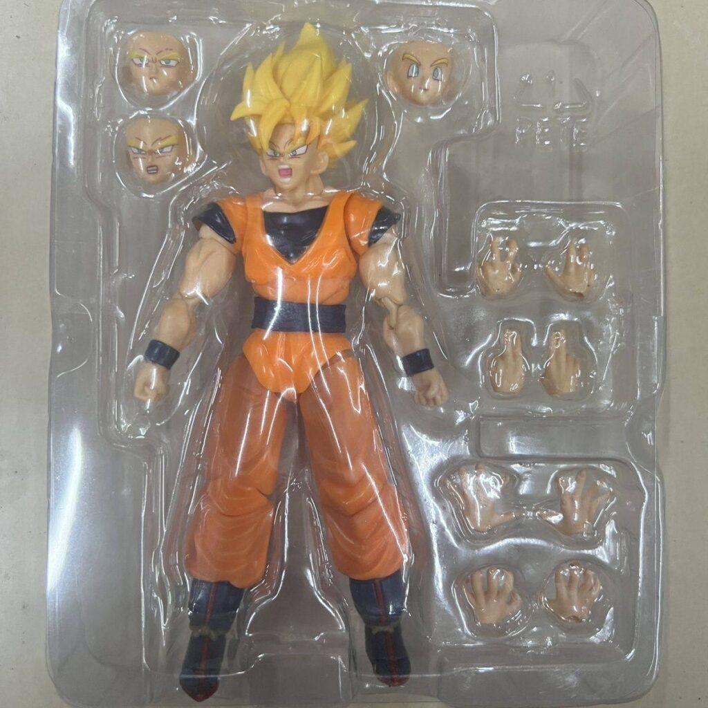 Dragon Ball Yj Hugging Chest Super Saiyan Goku Figure Model Decoration Case Decoration Doll Boys' Gift Anime Merchandise