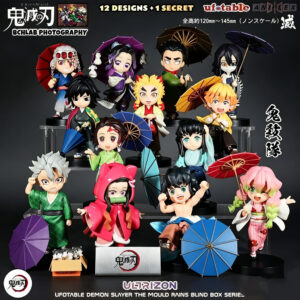 Demon Slayer: Kimetsu No Yaiba Rainy Season Series Blind Box Q Version Model Anime Trendy Toy Peripheral Birthday Gift Desktop Toy