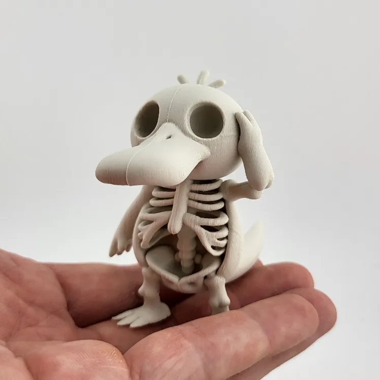 Skull [Duckling] Bone Figure Model 3D Printed Pokémon Fan Art Desktop Cute Ornament Gift