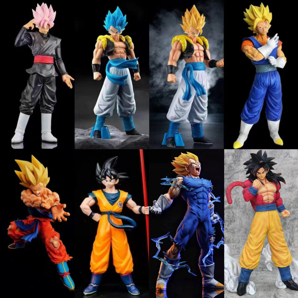 Dragon Ball Goku Figure Model Super Saiyan Gogeta Vegeta Battle-Damaged Comic Anime Figure Merchandise