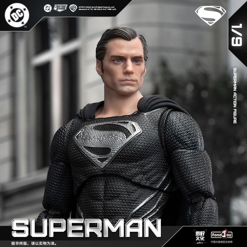 [in Stock] Fondjoy Dc Movie Justice League Black Superman 2.0 Edition Finished Action Figure Display Model