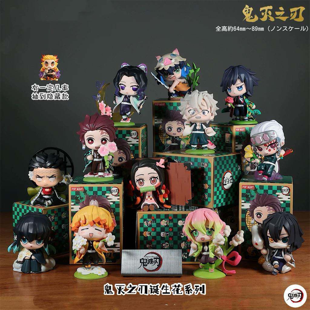 Demon Slayer Blind Box Birth Flower Series Tanjiro Nezuko Figure Trendy Toy Birthday Gift Ornament Chinese Version