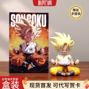 Dragon Ball Goku Figure Q Version Childhood Saiyan Car Case Decoration Doll Gift for Boyfriend Birthday Gift Ornament