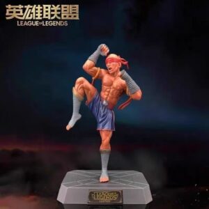 Game Merchandise Figure Lol League of Legends Supreme Fist Blind Monk Lee Sin Blind Monk Figurine Model Case