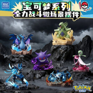 In-Stock Genuine Holly Box Pokémon Full Battle Micro-Scene Display Figure Super Charizard X Glowing Figure