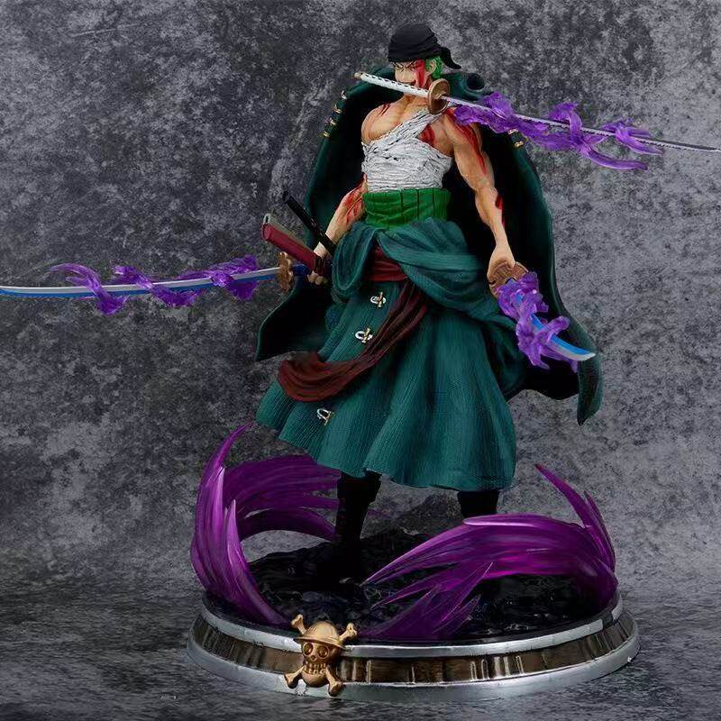 Japanese Anime One Piece Figure Three Thousand Worlds Zoro Three-Knife Style Straw Hat Crew Luffy Anime Figure Model
