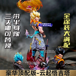 Dragon Ball Jt Cloud Rising Gogeta Figure Statue Gk Model Desktop Ornament Boys' Gift Anime Merchandise