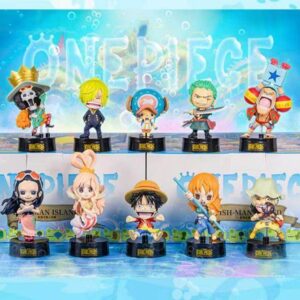 Authentic One Piece Blind Box Fishman Island Fragrance Figure Q Version Doll One Piece Luffy Model Female Gift Ornament